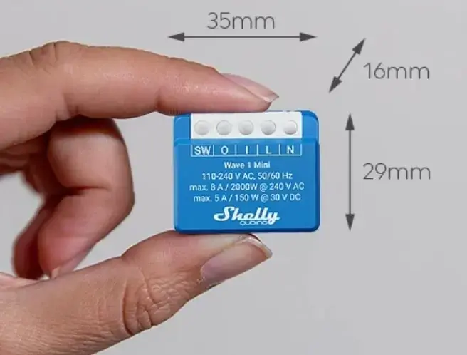 Shelly Wave 1 Mini LR viedais aktuators Photo 4