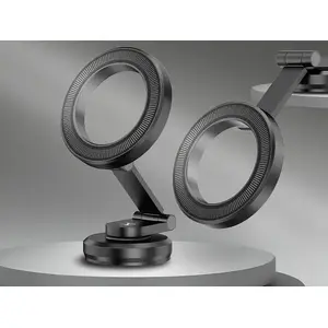 Magnetic phone holder CANYON OnGrip 10 aluminum Black — magnetic dashboard/vent mount