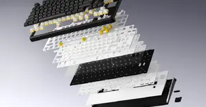 HATOR Skyfall Wireless 80 keyboard 80% mechanical RGB USB + RF Wireless + Bluetooth QWERTY US Black White