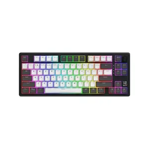 Mechanical 80% gaming keyboard HATOR Skyfall Pro Wireless 80 USB + RF + Bluetooth QWERTY US RGB Black Grey