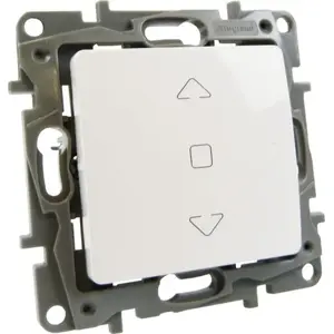 Roller shutter control button Legrand Niloe 764512 — white surface-mounted switch for motorized blinds
