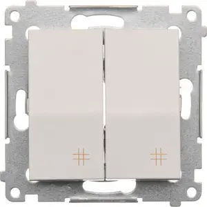 Cross Switch Kontakt-Simon Simon 54 Double 10AX 250V White
