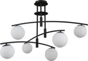 Kulonslampas Italux Senai LED melna — griestu LED kulons, modelis PND-31322-6A-SB