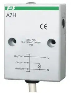 Dusk Sensor FF AZH 10A 230V 2–1000 lx IP65 — ambient light switch for lighting control