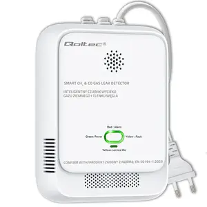 Gas leak and carbon monoxide detector QOLTEC 52578 with LED display