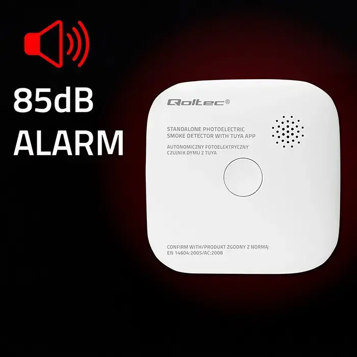 Smoke detector QOLTEC 52579 Tuya WiFi LED Photo 3
