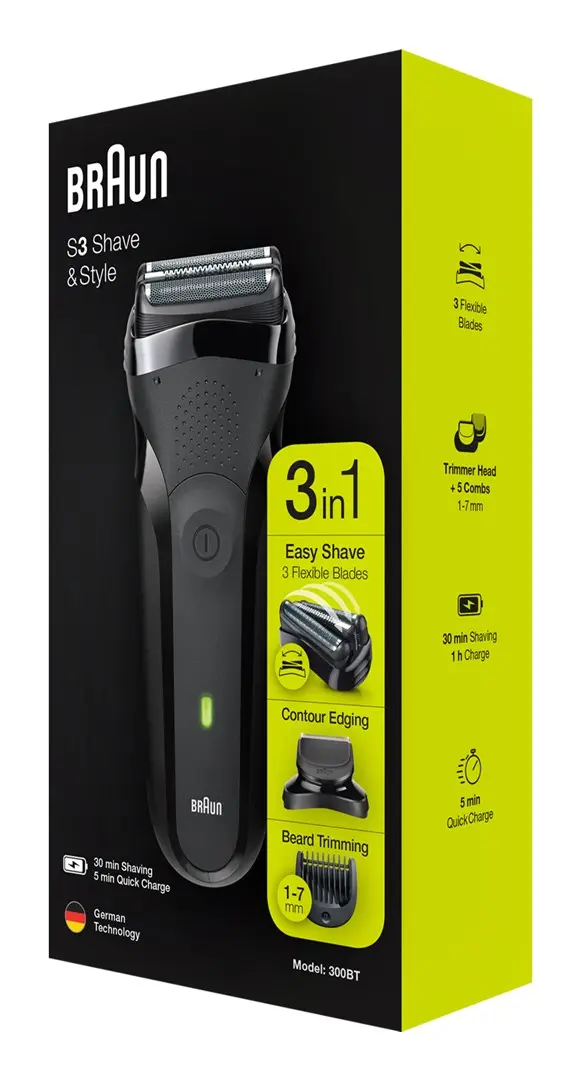 BRAUN Series 3 300BT роторная бритва с триммером Photo 5