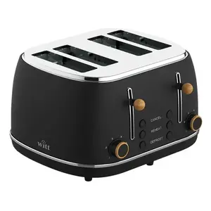 Toaster Witt 61120068 4 slice 1500 W Black