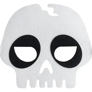 Skull Mask GoDan felt 18 x 16.5 cm, No name - costume face mask