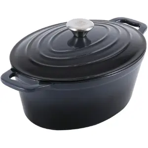 Cast-iron roaster CS Kochsysteme XANTEN 27.5×21 cm grey, 3.0 L, PronamelPlus enamel