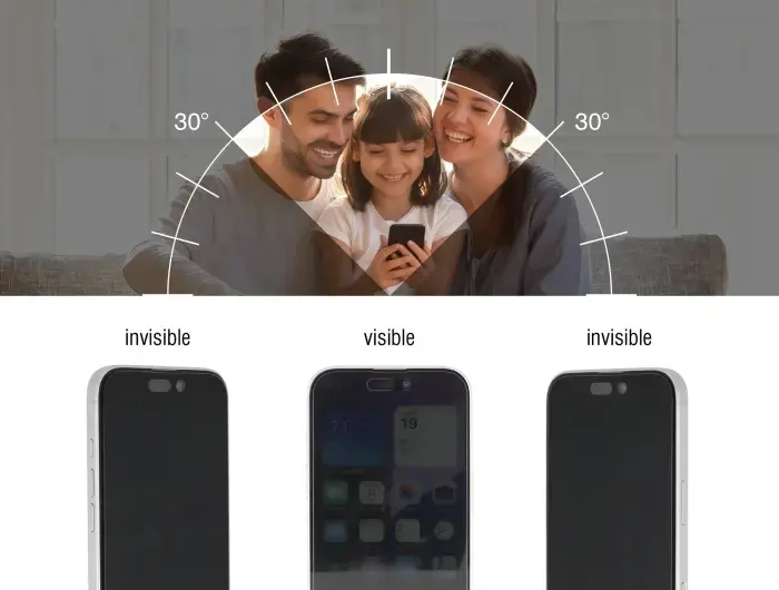 DELOCK Screen Protector Privacy Glass for iPhone 17 Photo 2