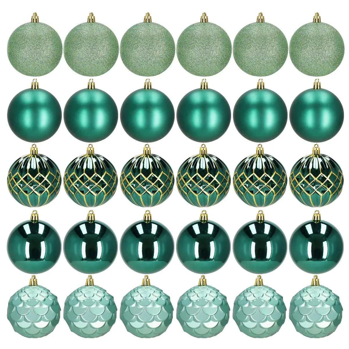 Springos CA1411 Christmas Tree Decoration Set - 30 Pieces Photo 2