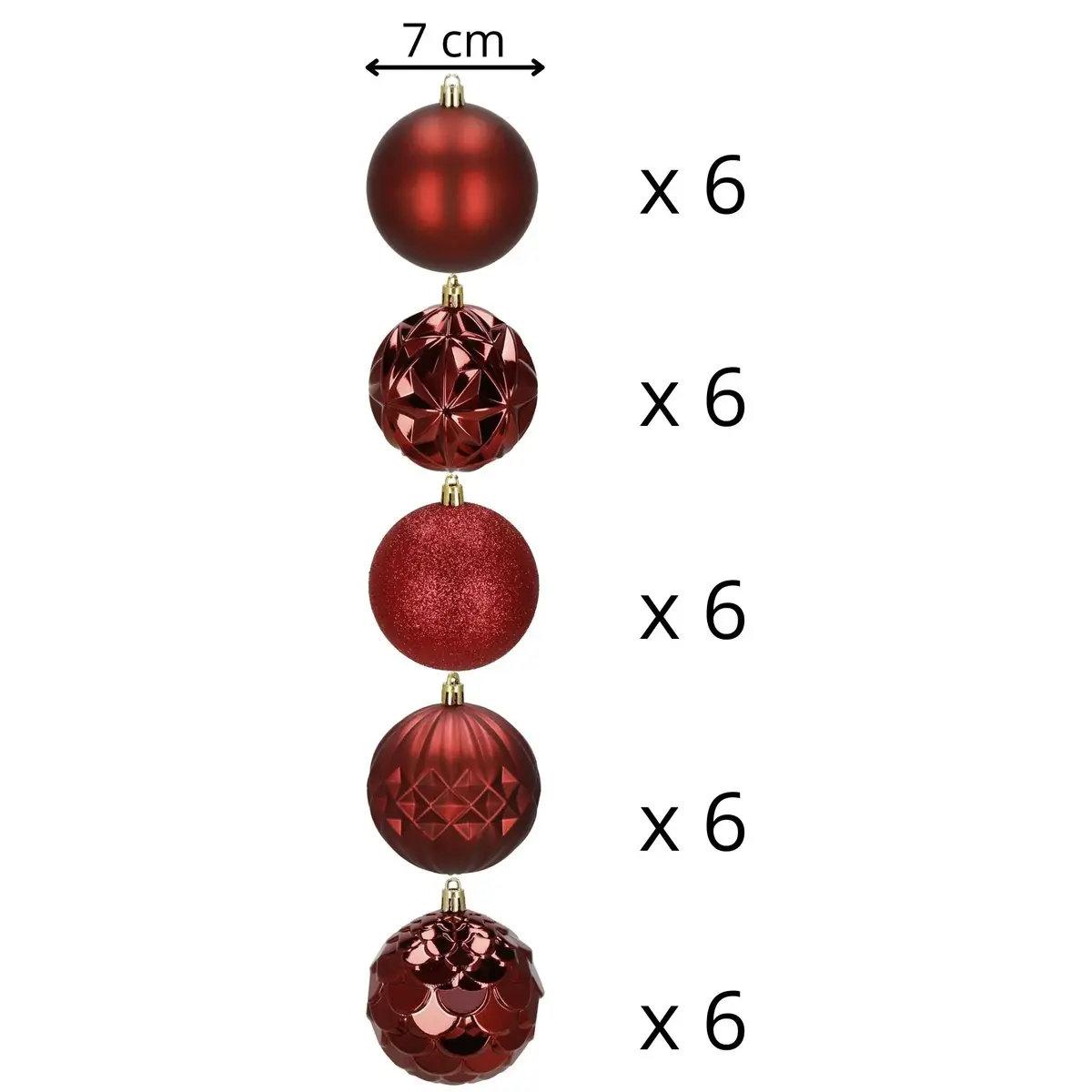 Springos CA1412 Christmas Tree Decoration Set - 30 Pieces Photo 10
