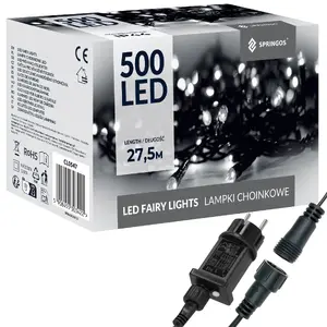 String Lights Springos CL0547 — 500 LED bulbs, decorative indoor/outdoor lighting, model CL0547