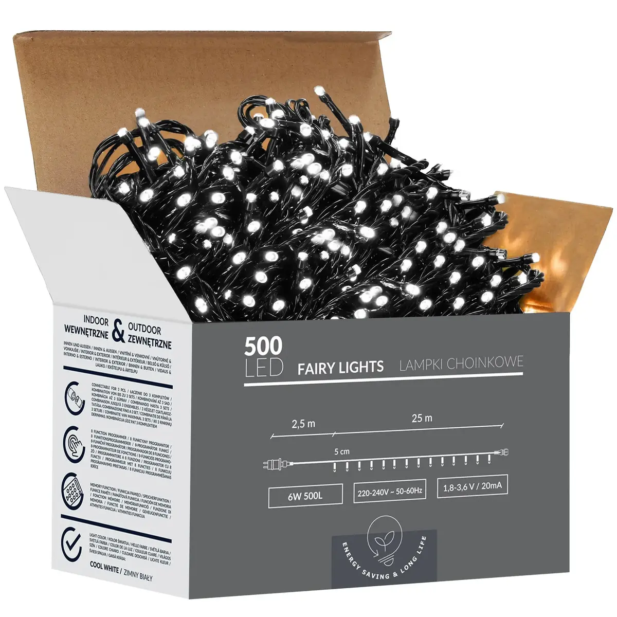 String Lights Springos CL0547 — 500 LEDs Photo 4