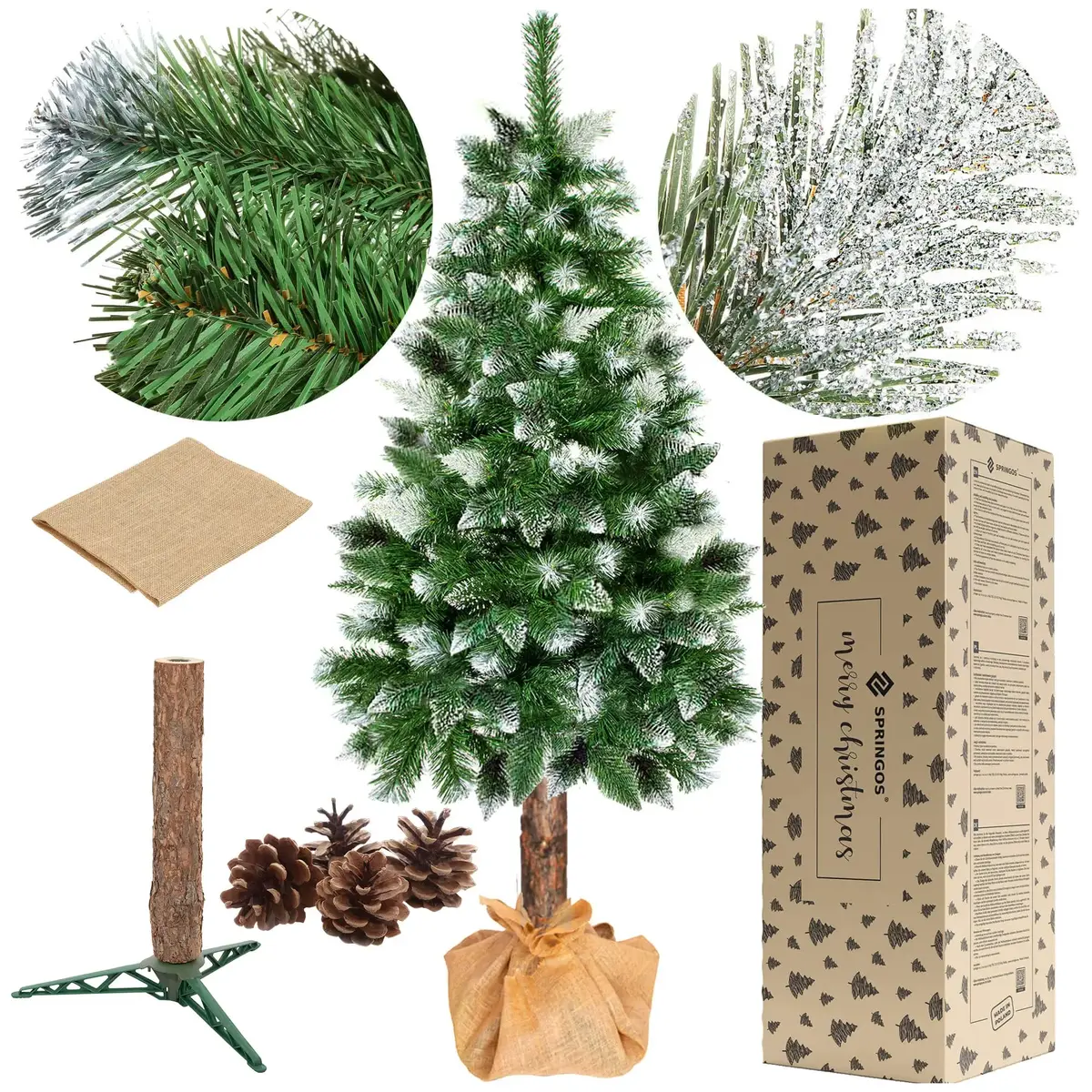Springos CT0262 Diamond Artificial Christmas Tree 220 cm Photo 8