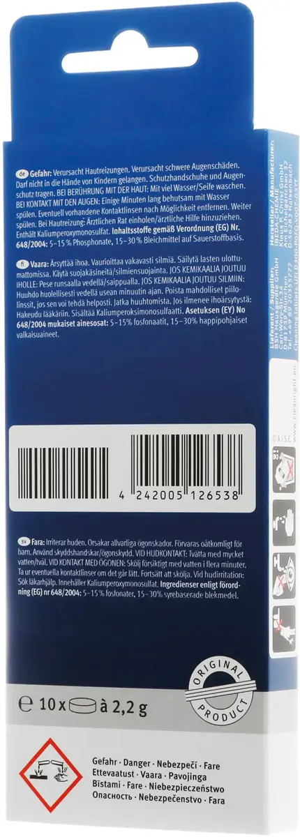 Таблетка для чистки Bosch 00312504 для кофемашин Photo 3
