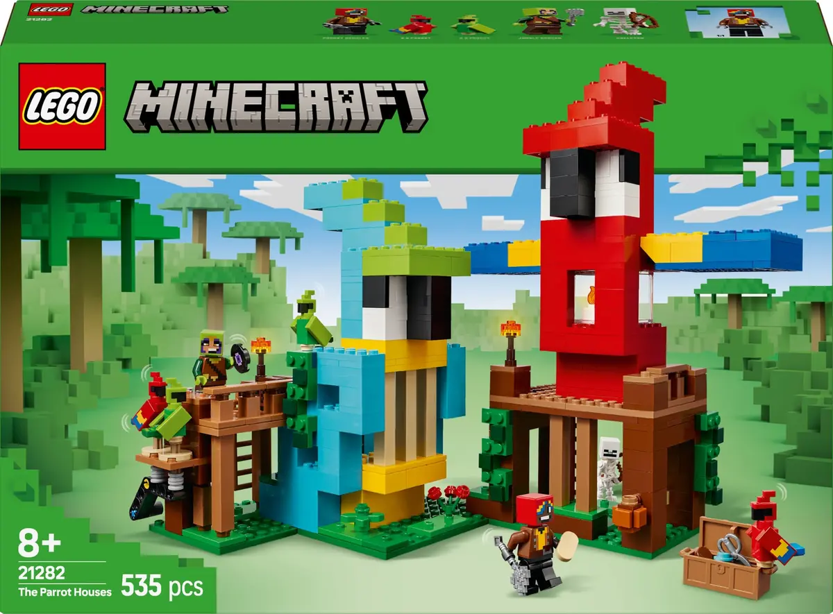 LEGO Minecraft Papagaiļu mājas konstruktors ar