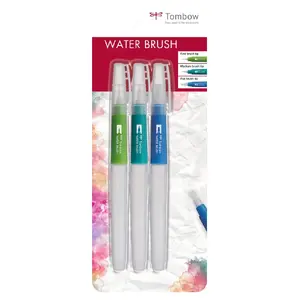Brush set Tombow WB-3P Flat brush Plastic handle 3 pcs