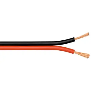 Акустический кабель Goobay RB15091 50м OFC CU 2x0.5mm2 Красно-Чёрный