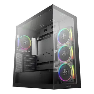 PC Case DeepCool CG580 4F V2 Midi Tower Black — tempered glass, ATX/ITX, 360mm radiators, 41cm GPU, 7 expansion slots