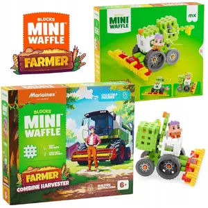 Konstruktors Marioinex Mini Waffle Farmer Kombajn 60 detaļas — bērnu būves komplekts