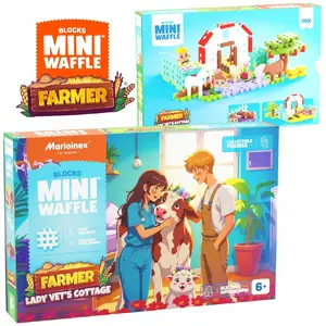 Игрушечный набор Mini Waffle Marioinex Farmer Domek Pani Weterynarz, 110 деталей