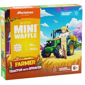 Construction Blocks Marioinex Farmer Tractor set, 50 pieces, building toy
