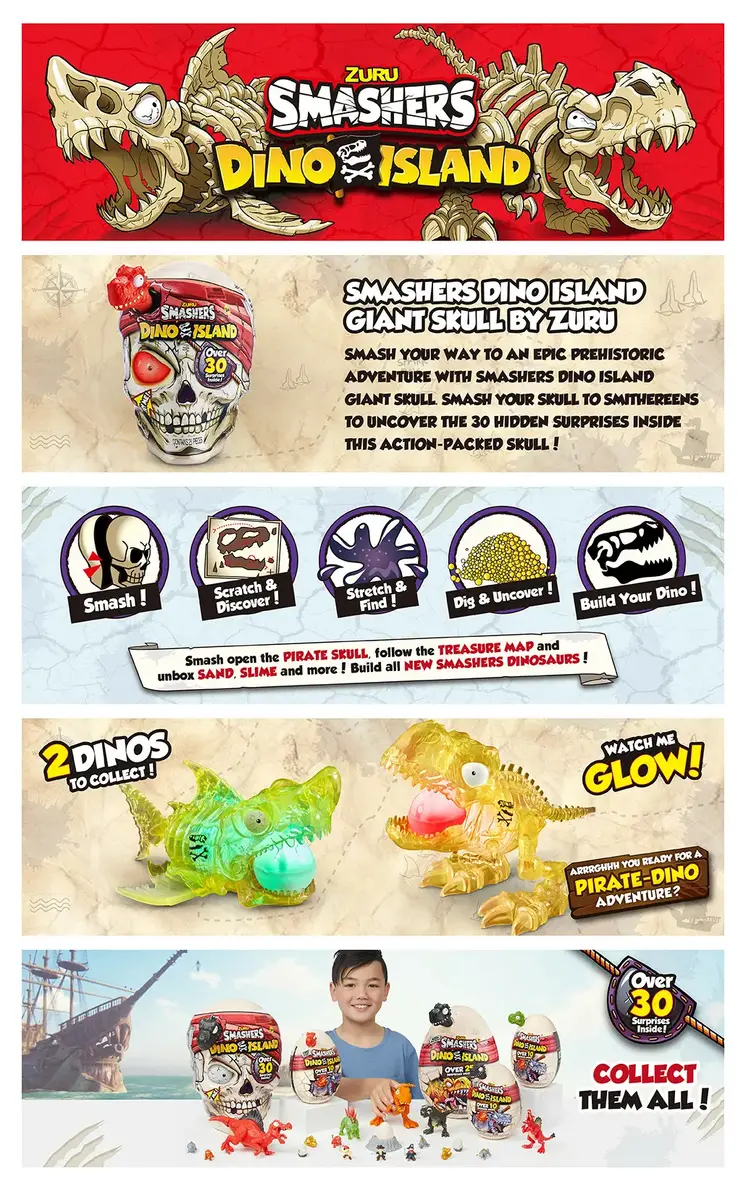 Smashers Dino Island Giant Skull ZURU Photo 11