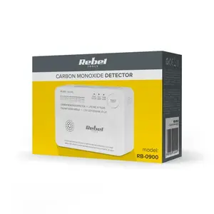 Oglekļa monoksīda detektors Rebel RB-0900 — mājai un garāžai, portatīvs ar statīvu (RB-0900)
