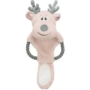 Мягкая игрушка Trixie Xmas олень 47 см с канатом – Trixie 113247, плюшевая игрушка для собак с верёвкой