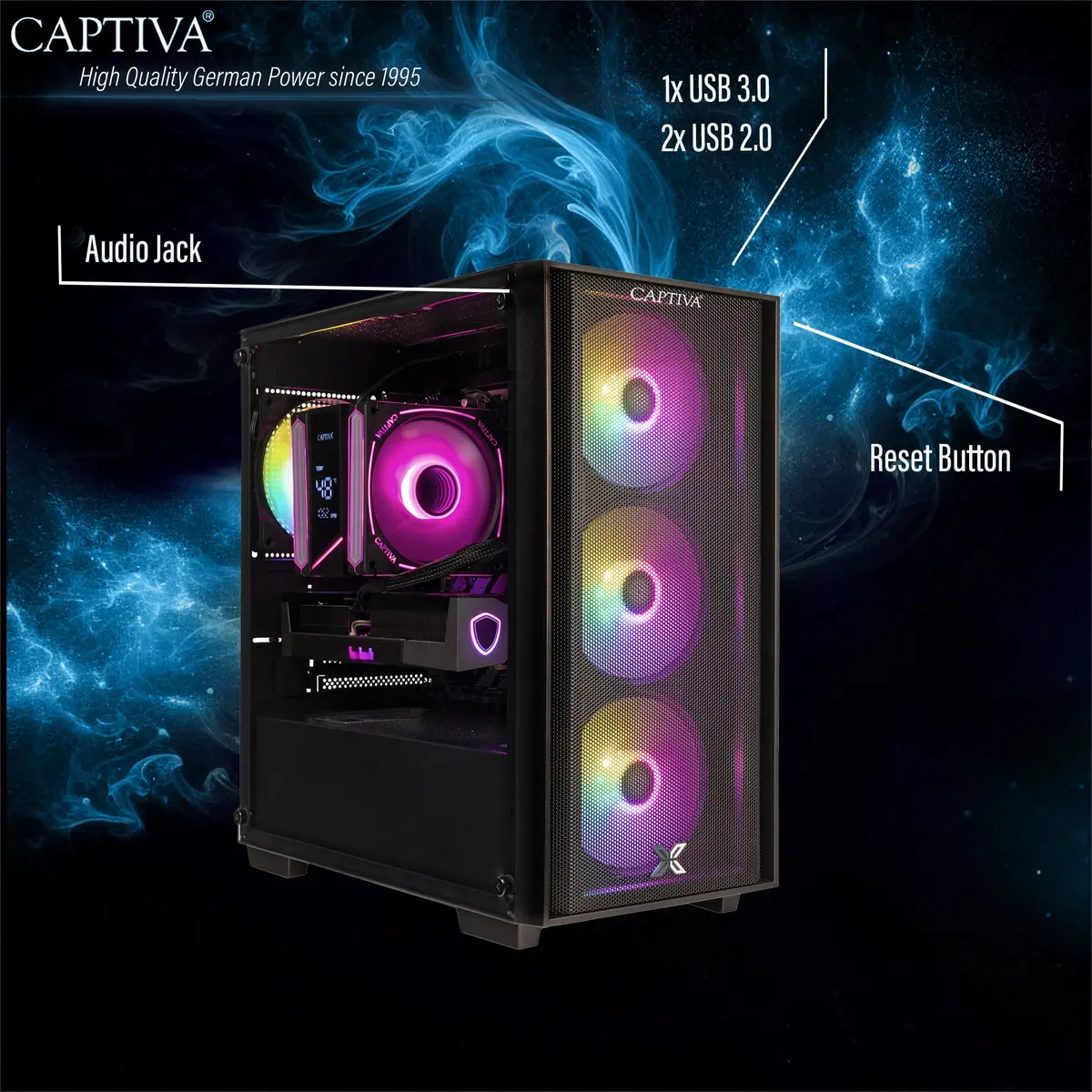 CAPTIVA 95607 dators ar Ryzen 7 5700X un RTX 5070 Photo 6