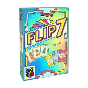 Kārtu spēle Brain Games Flip 7 — galda spēle ar apgriežamām kārtīm, piemērota ģimenei un ballītēm
