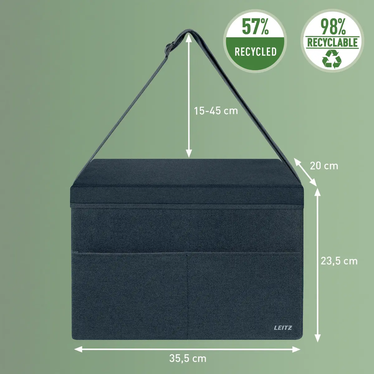 Uzglabāšanas soma Leitz Fabric Compact Hot Desking Work Bag Photo 5