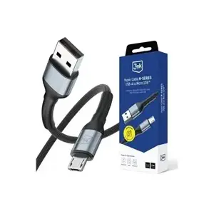 USB A to Micro USB Cable 3MK Hyper Cable N-SERIES, 1 m, 5V 2.4A