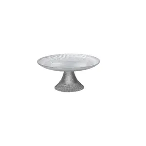 Cake stand Tognana IT64NT5ALL25875A — glass cake stand 21 cm, silver accents