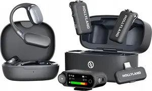 Bezvadu mikrofona sistēma Hollyland LARK MAX 2 Ultimate Combo ar USB-C uztvērēju un Camera RX