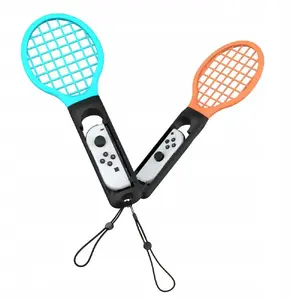 Yaxo Tennis Pro Set for Nintendo Switch and Nintendo Switch 2 Joy-Con Controllers Inferno Orange and Hydro Blue