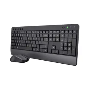 Клавиатура Trust Trezo Мышь в комплекте Офис RF Беспроводная QWERTZ Швейцарская Черная
