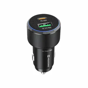 Auto lādētājs SWISSTEN 20111902, USB-C PD un USB-A, kopējā jauda 38 W