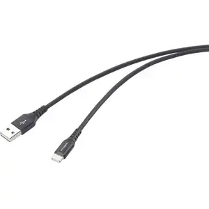 USB cable Renkforce RF-6872332 — USB 2.0, USB-A to USB-C, flexible, black