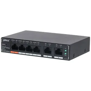 Коммутатор DAHUA DH-SG4006P L2 с 4 PoE-портами (общая мощность 60 Вт)