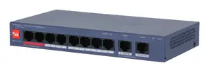 Tīkla slēdzis DAHUA CS4010-8ET2GT-110 Managed L2 10x Gigabit (10/100/1000) PoE, 54 V DC, 110 W budžets, zils