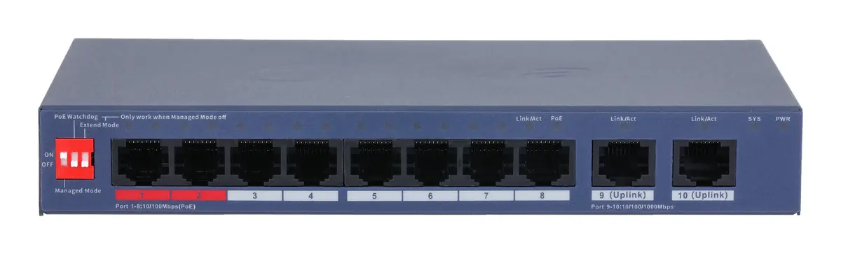 DAHUA CS4010-8ET2GT-110 Managed L2 PoE Gigabit коммутатор Photo 2