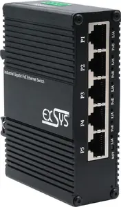 Pārslēdzējs Exsys EX-62030MPOE 5x Gigabit PoE+ tīmekļa pārvaldāms 1 Gbps