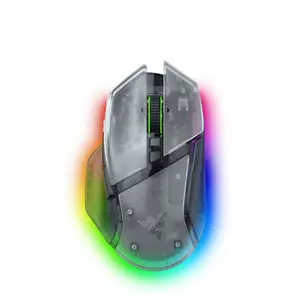 Spēļu pele Razer Basilisk V3 Pro 35K labrocīga optiskā 35000 DPI bezvadu un vadu baltā krāsā