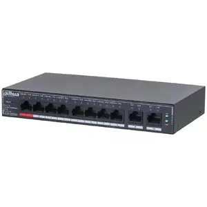 Tīkla slēdzis DAHUA DH-SG4010P L2 ar 8 PoE portiem, kopējā jauda 110 W