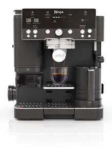 Ninja Luxe Café Premier Semi-Auto Espresso Machine, 1650 W, 2 L Water Tank, Built-In Grinder, Midnight Black