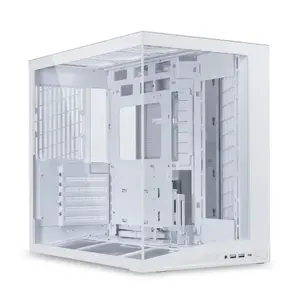 Lian Li O11D Mini V2 Flow White Mini Tower PC Case with Tempered Glass and Mesh Panels