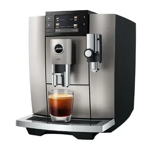 Espresso machine JURA E8 Fully-auto 1.9 L Silver — 15 bar, 3.5" display, grinder, milk frother